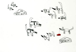 Dion Beasley, After the Fight, etching, 2010