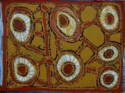 Estelle Munkanome, untitled, natural ochres on Archers paper, 38 x 28 cm