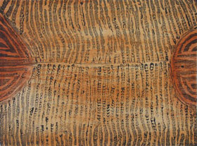 Judy Napangardi Watson (Yuendumu) woodblock printed intaglio from two blocks