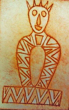  Mark Virgil Puautjimi Janini 3 colour monotype 2008