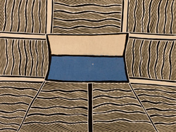 Marrnyula Mununggurr, Bawu, etching with chine-collé handmade paper by Winsome Jobling, © 2010 from the Djalkiri exhibition