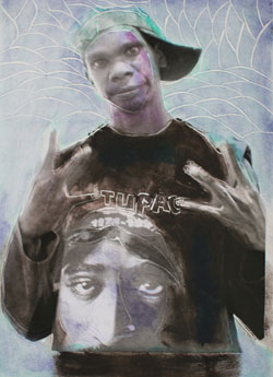 Image: 109A Djirrmurmur#2 Marika, Ngarra (Me), photograph and linocut