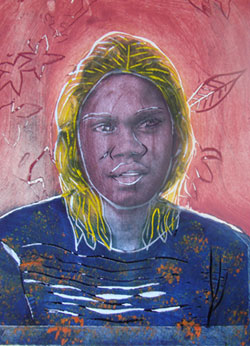 Image: Marlene Rubuntja, Desert Twigs, two plate etching, 2011