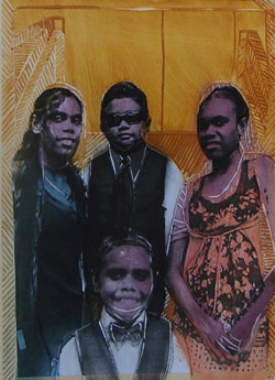 Image: 81E Multhara Mununggurritj, Ngarra (Me), photograph and linocut