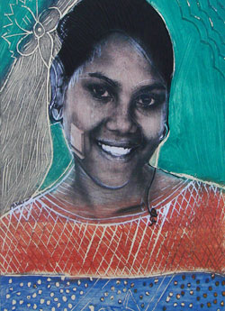 Image: Alison Walbungara, Yarrenyty, etching 2011