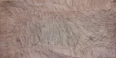  Nyapanyapa Yunupingu, bukmak mulmu, etching  Mulmu (grass) Bukmak mulmu (all grass) all seasons, found all around.