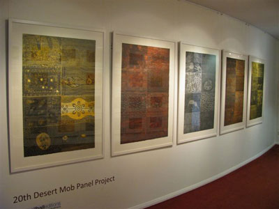 The forty blocks are also available as five large panels, seen here exhibited at the Araluen Arts Centre as part of Desert Mob 2010. Price $6,600. Also available individually.Please contact Nomart Art.
