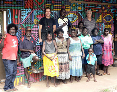  Tiwi Design artists and Manager during the APW workshop