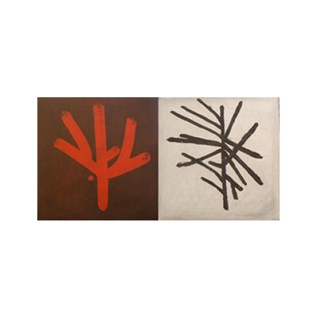Marlene Rubuntja, Desert Twigs, two plate etching, 2011
