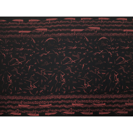 Bobby Bununggurr, Bungul (Ceremonial Dance), screenprint on fabric