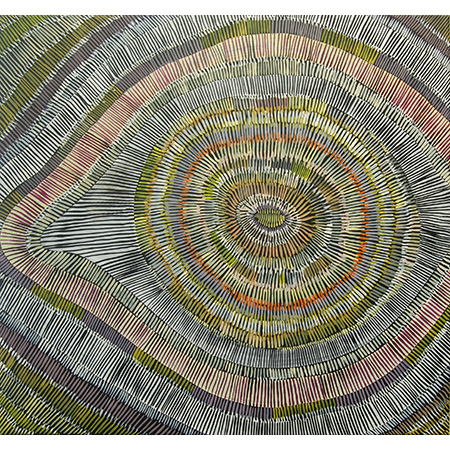 Yerr weti walipan, acrylic on linen, 72 x 77 cm, 2015 - SOLD