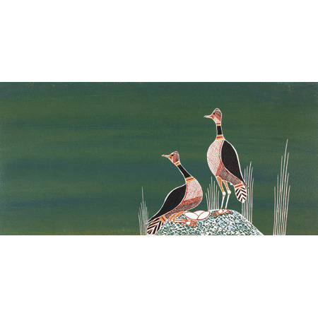 Manimunak (Magpie Goose), acrylic on paper by Graham Badari 